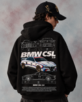BMW CSL 3.0 Blueprint Oversized Hoodie – Black