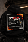 GT650 Cafe Racer Graphic Oversized Hoodie – Black
